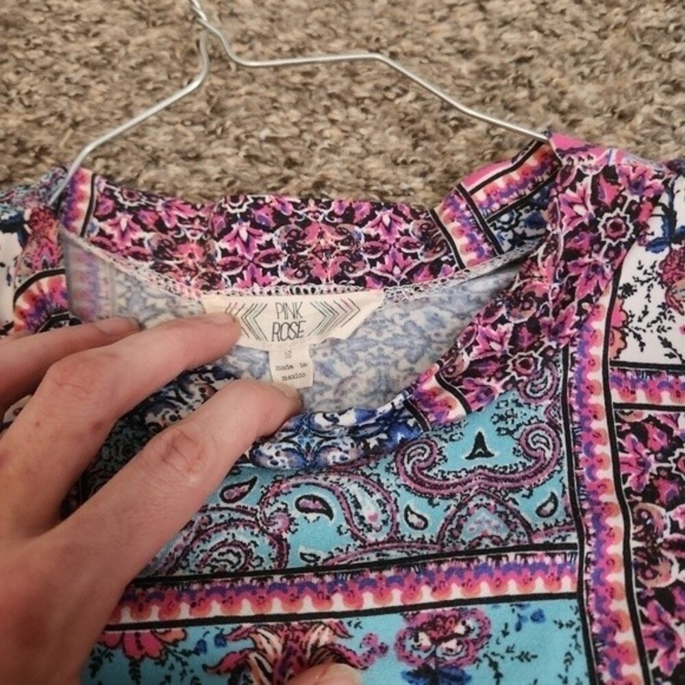 Pink Patterned Spring Dress - Picture 5 of 7